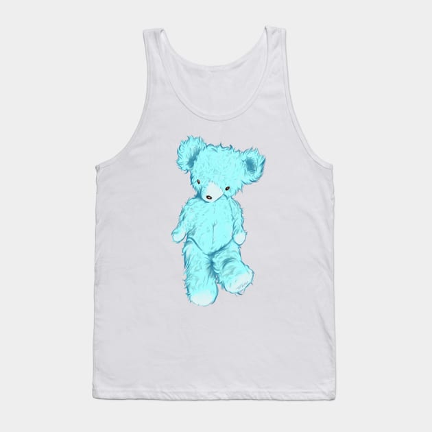 Blue Teddy Bear Tank Top by So Red The Poppy